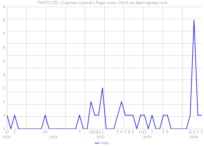 TINTO LTD. (Cayman Islands) Page visits 2024 