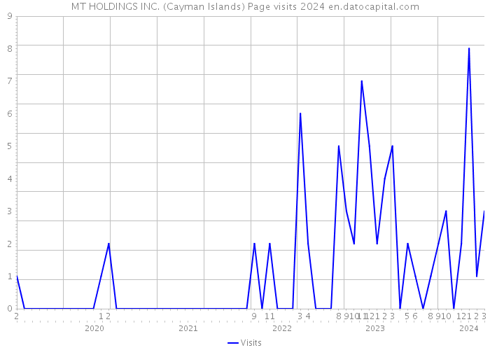 MT HOLDINGS INC. (Cayman Islands) Page visits 2024 