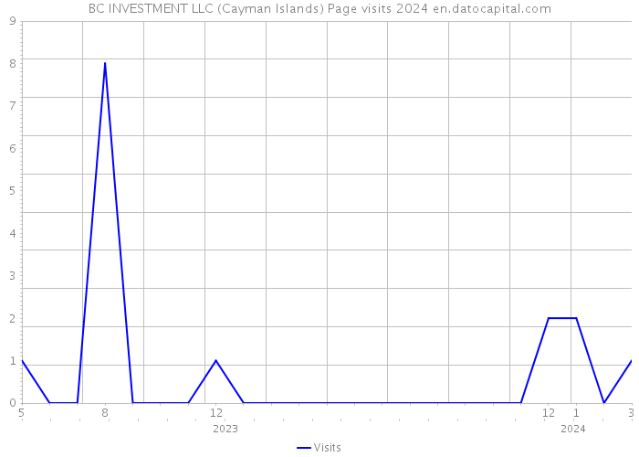 BC INVESTMENT LLC (Cayman Islands) Page visits 2024 